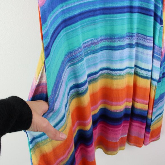 Cupio Petite Striped Sleeveless Dress Multicolor Size PS - Picture 3 of 6